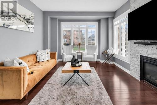 87 Richler Avenue, Vaughan, ON - Indoor Photo Showing Living Room With Fireplace