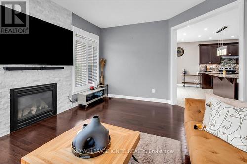87 Richler Avenue, Vaughan, ON - Indoor Photo Showing Living Room With Fireplace