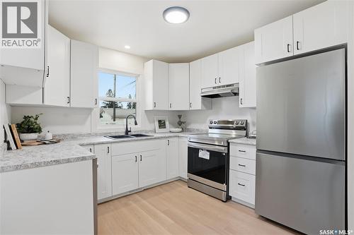 2201 Broadway Avenue, Saskatoon, SK - Indoor Photo Showing Kitchen With Double Sink