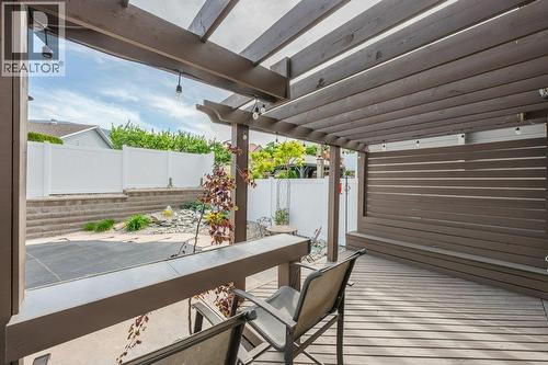 Back deck pre-summer - 6925 Chardonnay Place, Oliver, BC -  With Exterior
