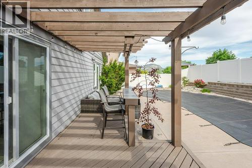 Back deck pre-summer - 6925 Chardonnay Place, Oliver, BC - Outdoor With Deck Patio Veranda With Exterior