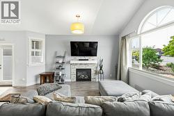 Living room with gas fireplace - 