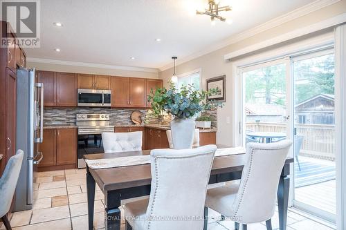 Eat in kitchen with sliding door to back deck - 23 Baggs Crescent, Cambridge, ON - Indoor