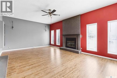 445 U Avenue S, Saskatoon, SK - Indoor Photo Showing Living Room With Fireplace