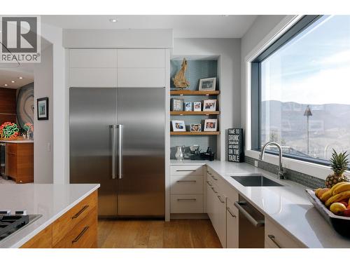 7 Foot Thermadore Fridge Freezer - 228 Caliburn Court, Kelowna, BC - Indoor Photo Showing Kitchen With Upgraded Kitchen