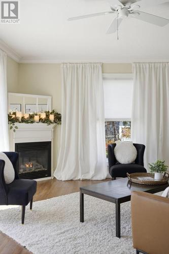 31 Price Street E, Brighton, ON - Indoor Photo Showing Living Room With Fireplace