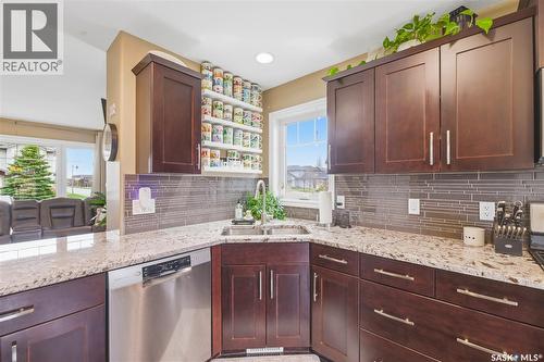 386 Levalley Cove, Saskatoon, SK - Indoor Photo Showing Kitchen With Upgraded Kitchen