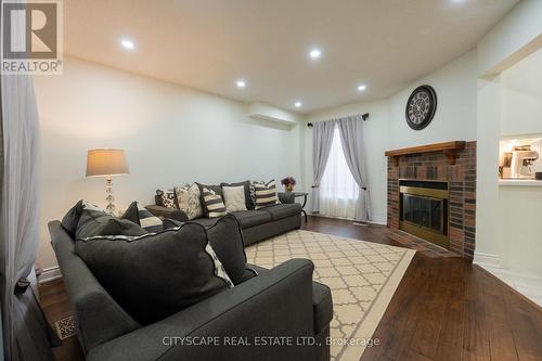 3912 Rushton Crescent, Mississauga, ON - Indoor Photo Showing Living Room With Fireplace