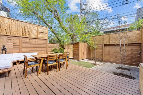 Cour - 4605 Rue Chapleau, Montréal (Le Plateau-Mont-Royal), QC - Outdoor With Deck Patio Veranda With Exterior