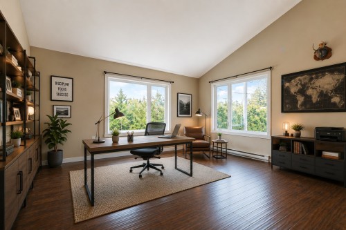 Loft - 261 Rue Principale, Saint-Adelphe, QC - Indoor Photo Showing Office