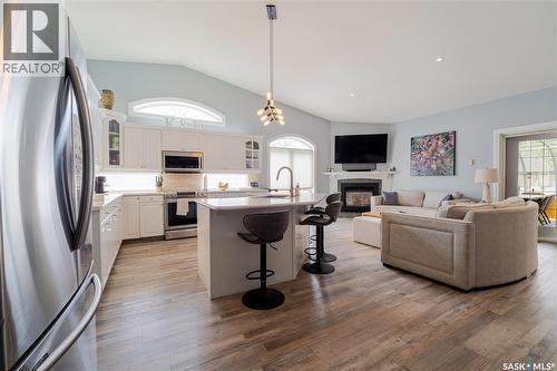 1054 Monk Avenue, Moose Jaw, SK - Indoor Photo Showing Other Room With Fireplace