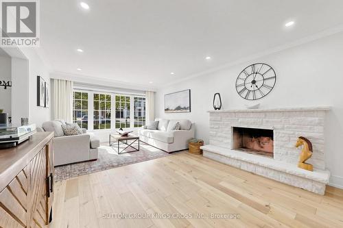 360 Isabella Avenue, Mississauga, ON - Indoor Photo Showing Living Room With Fireplace