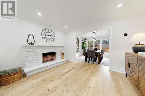 360 Isabella Avenue, Mississauga, ON - Indoor Photo Showing Living Room With Fireplace