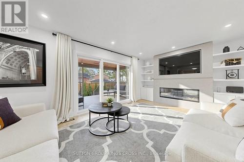 360 Isabella Avenue, Mississauga, ON - Indoor Photo Showing Living Room With Fireplace