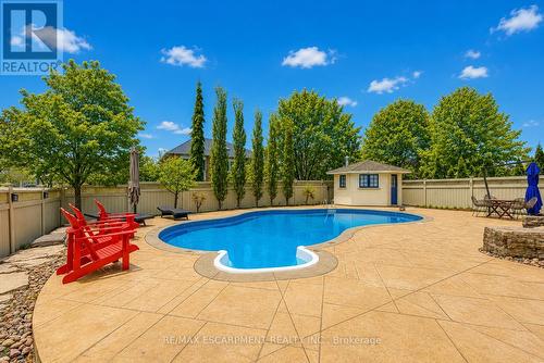4267 Sarazen Drive, Burlington, ON - Outdoor With In Ground Pool With Deck Patio Veranda With Backyard