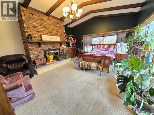 451 Woodlawn Crescent, Weyburn, SK - Indoor With Fireplace