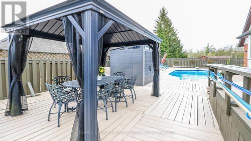 33 Elvyn Crescent, Oro-Medonte, ON - Outdoor With Above Ground Pool With Deck Patio Veranda With Exterior