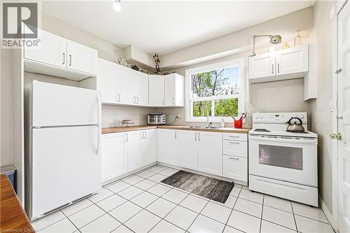 Newer Eat-In Kitchen from '22/'23 - 43 Harvey Street, Hamilton, ON - Indoor Photo Showing Kitchen With Double Sink
