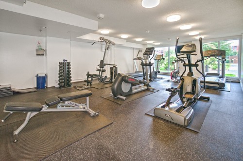 Exercise Room - 802-1280 Rue St-Jacques, Montréal (Ville-Marie), QC - Indoor Photo Showing Gym Room