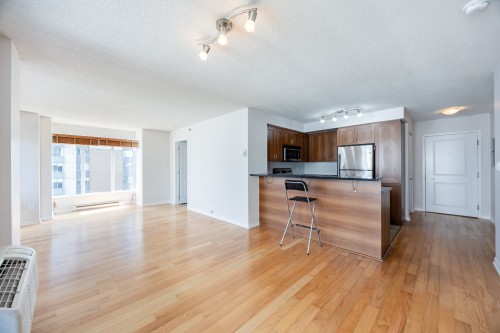Living Room - 802-1280 Rue St-Jacques, Montréal (Ville-Marie), QC - Indoor Photo Showing Kitchen