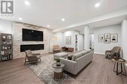 Virtually staged recreation room - 
