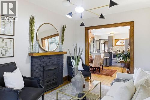557 Moy Ave, Windsor, ON - Indoor Photo Showing Other Room With Fireplace