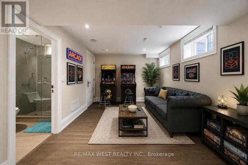 Basement Rec Room - 35 Conifer Drive, Toronto, ON - Indoor Photo Showing Living Room