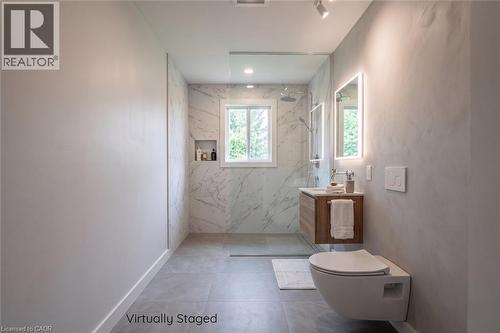 Virtually staged, currently roughed in - 126 Bastille Street, Hamilton, ON - Indoor Photo Showing Bathroom