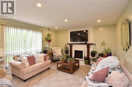 126 Bastille Street, Hamilton, ON - Indoor Photo Showing Living Room With Fireplace