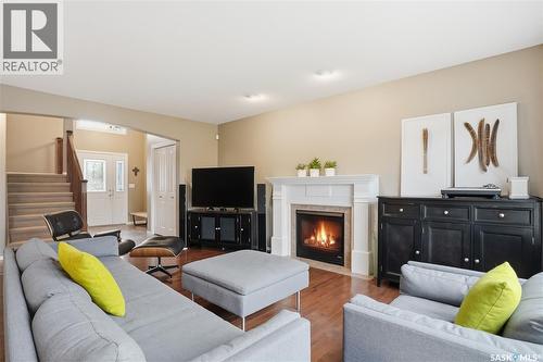 238 Stepney Crescent, Saskatoon, SK - Indoor Photo Showing Living Room With Fireplace