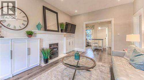 133 Markland Street, Hamilton, ON - Indoor Photo Showing Living Room With Fireplace