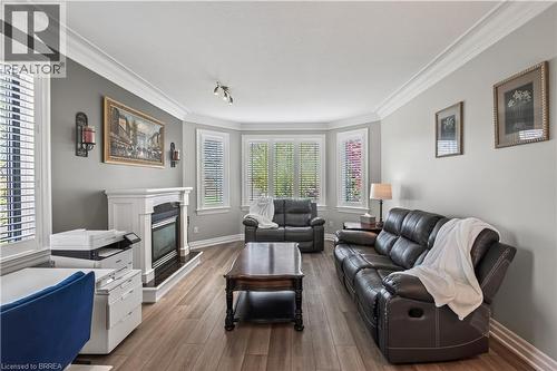 34 Pace Avenue, Brantford, ON - Indoor Photo Showing Living Room With Fireplace