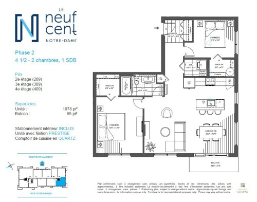Plan (croquis) - 407-900 Rue Notre-Dame, Repentigny (Repentigny), QC - Other