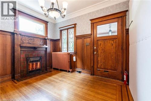 137 Sherman Avenue S, Hamilton, ON - Indoor With Fireplace