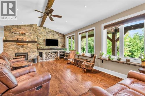5594 First Line, Erin, ON - Indoor Photo Showing Living Room With Fireplace
