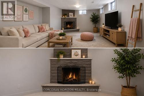 34 Yule Place, Kitchener, ON - Indoor Photo Showing Living Room With Fireplace