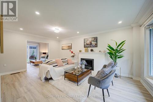 2532 Renzoni Road, Mississauga, ON - Indoor Photo Showing Living Room With Fireplace