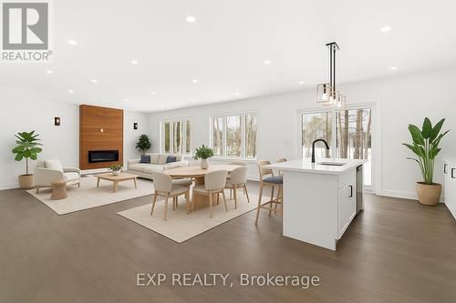 Virtually staged living/dining room - 49 Beaufort Crescent, Tiny, ON - Indoor