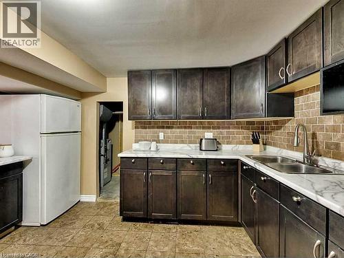 96 Manning Avenue, Hamilton, ON - Indoor Photo Showing Kitchen With Double Sink