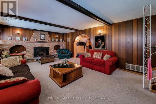 337 Mcneilly Road, Hamilton, ON - Indoor Photo Showing Living Room With Fireplace
