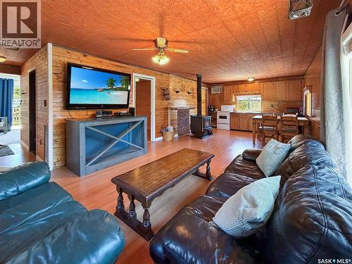 1 Hanson Place, Candle Lake, SK - Indoor Photo Showing Living Room With Fireplace