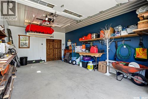 201 Silton Street, Bulyea, SK - Indoor Photo Showing Garage