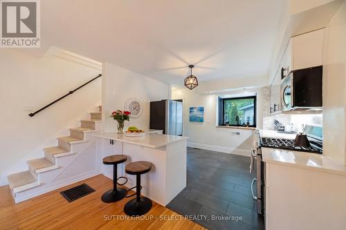 Updated white kitchen with quartz counters - 442 Victoria Street, London East (East B), ON 