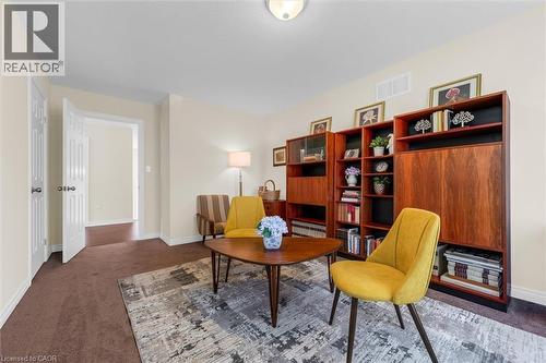 3rd bedroom current use as a home library, upgraded stain-resistant carpet (2019) - 16 Westridge Drive, Hamilton, ON - Indoor Photo Showing Other Room