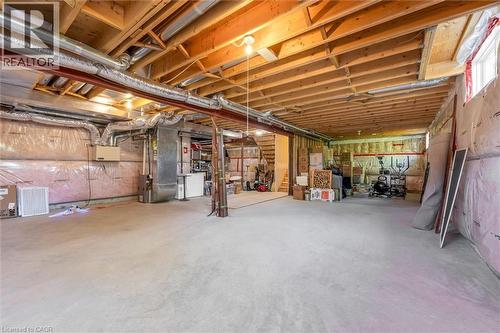 Spacious unfinished basement awaits for your creation. 8'6"" ceiling height, 3 large upgraded windows added extra natural lights - 16 Westridge Drive, Hamilton, ON - Indoor Photo Showing Basement