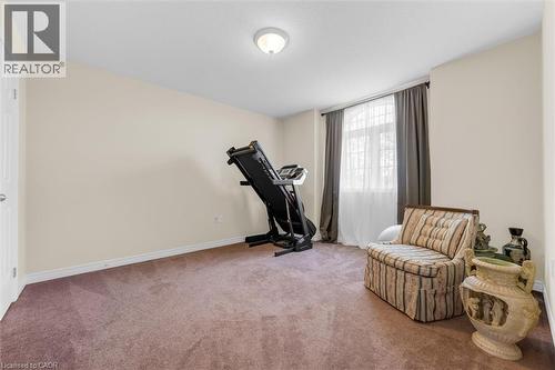 4th bedroom current use as a exercise room, upgraded stain-resistant carpet (2019) - 16 Westridge Drive, Hamilton, ON - Indoor