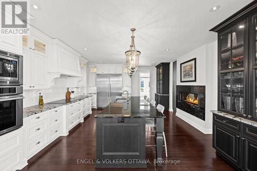 1457 Waters Edge Way, Ottawa, ON - Indoor Photo Showing Kitchen With Fireplace With Upgraded Kitchen