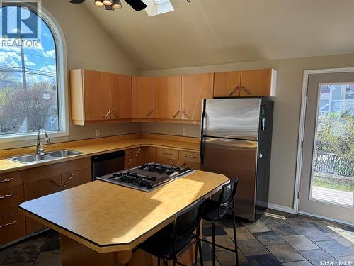 312 1St Street E, Saskatoon, SK - Indoor Photo Showing Kitchen With Double Sink