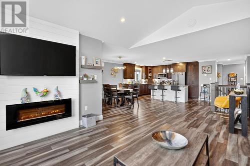 upper level living room - 46 Remembrance Loop, Carbonear, NL - Indoor With Fireplace