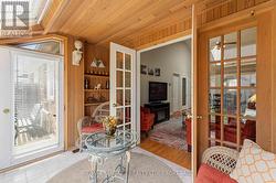 Patio doors lead to lovely outdoor space - 